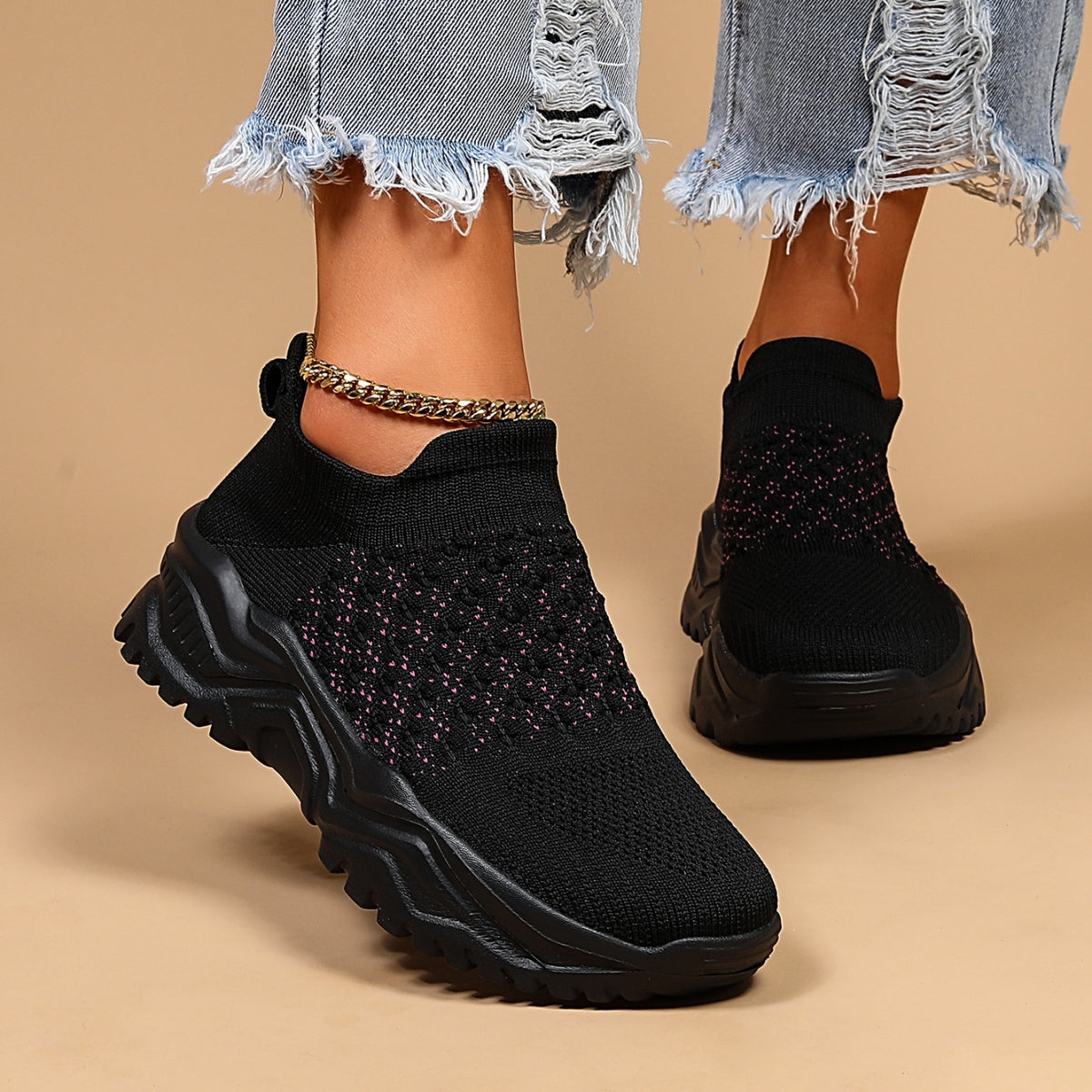 Ortho Cloud-Black Pink Polka Dots