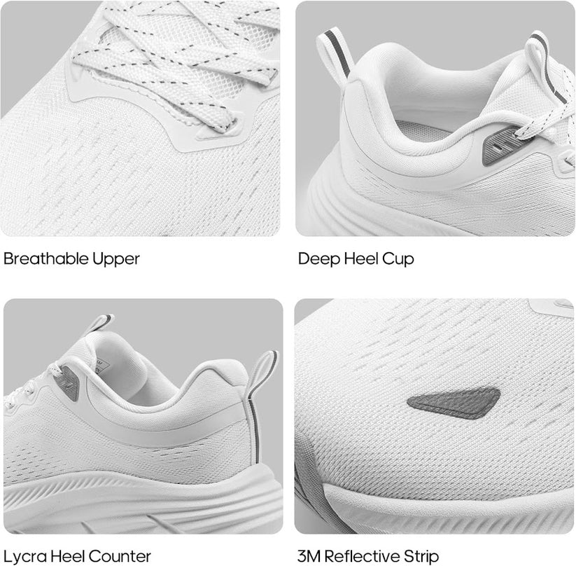 Aerion-Supportive Walking Shoes-White